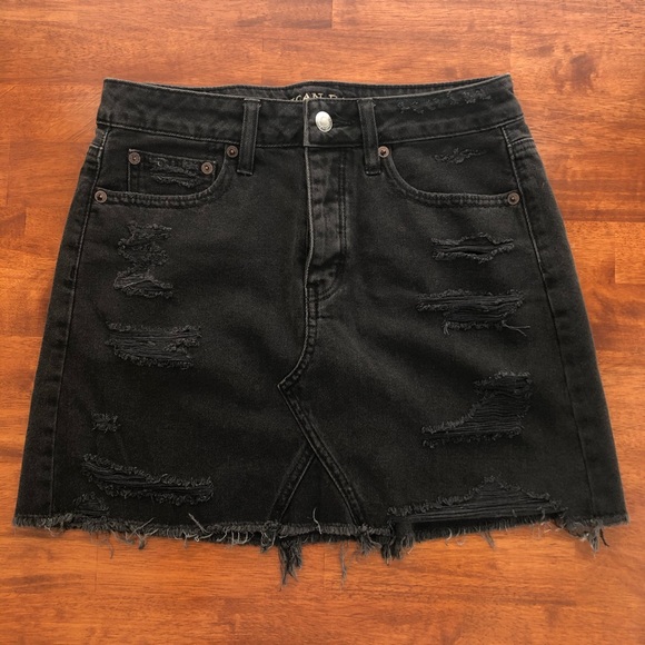American Eagle Outfitters Dresses & Skirts - NWOT AEO Distressed Black Denim Skirt